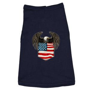 Eagle In American USA Flag Pocket Doggie Tank