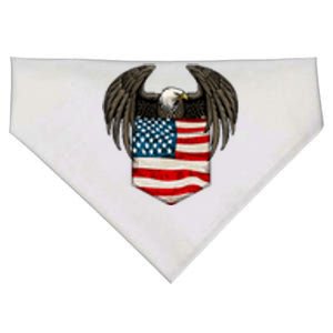 Eagle In American USA Flag Pocket USA-Made Doggie Bandana