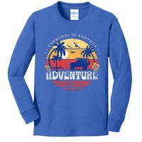 Everyday Is An Adventure Trekking Hiking Vacay Vibes Gift Kids Long Sleeve Shirt