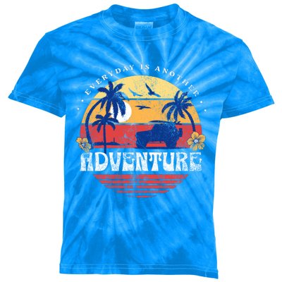 Everyday Is An Adventure Trekking Hiking Vacay Vibes Gift Kids Tie-Dye T-Shirt