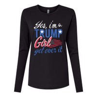 Es IM A Trump Girl Get Over It Fan Usa Supporter Gift Womens Cotton Relaxed Long Sleeve T-Shirt