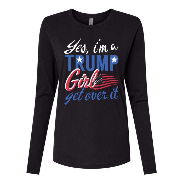 Es IM A Trump Girl Get Over It Fan Usa Supporter Gift Womens Cotton Relaxed Long Sleeve T-Shirt