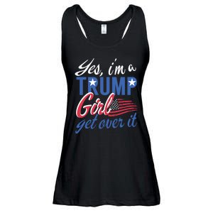 Es IM A Trump Girl Get Over It Fan Usa Supporter Gift Ladies Essential Flowy Tank