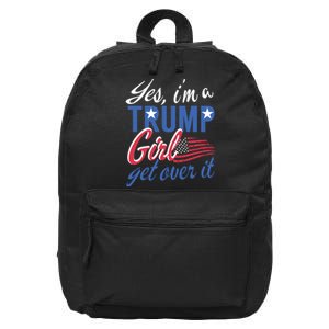 Es IM A Trump Girl Get Over It Fan Usa Supporter Gift 16 in Basic Backpack