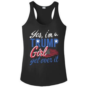 Es IM A Trump Girl Get Over It Fan Usa Supporter Gift Ladies PosiCharge Competitor Racerback Tank