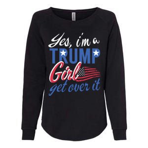 Es IM A Trump Girl Get Over It Fan Usa Supporter Gift Womens California Wash Sweatshirt