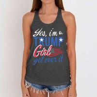 Es IM A Trump Girl Get Over It Fan Usa Supporter Gift Women's Knotted Racerback Tank