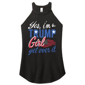 Es IM A Trump Girl Get Over It Fan Usa Supporter Gift Women's Perfect Tri Rocker Tank