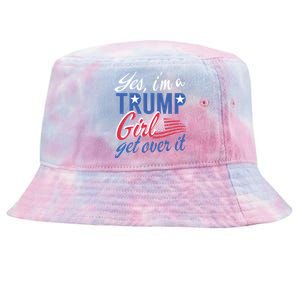 Es IM A Trump Girl Get Over It Fan Usa Supporter Gift Tie-Dyed Bucket Hat