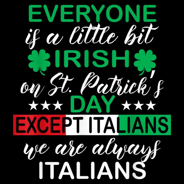 Everyone Is A Little Irish St. Patricks Day Except Italians Wool Snapback Cap