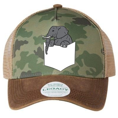 Elephant In A Pocket Funny Pocket Elephant Legacy Tie Dye Trucker Hat