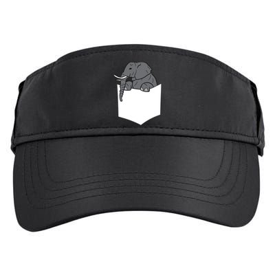 Elephant In A Pocket Funny Pocket Elephant Adult Drive Performance Visor
