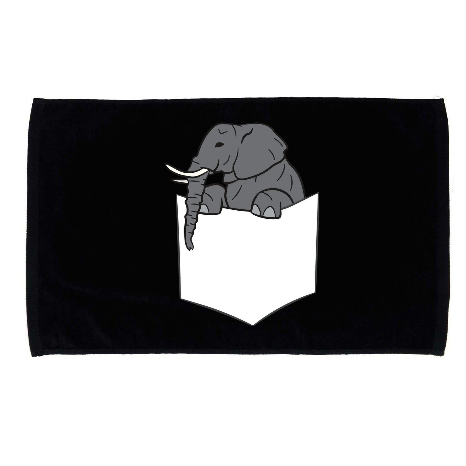 Elephant In A Pocket Funny Pocket Elephant Microfiber Hand Towel