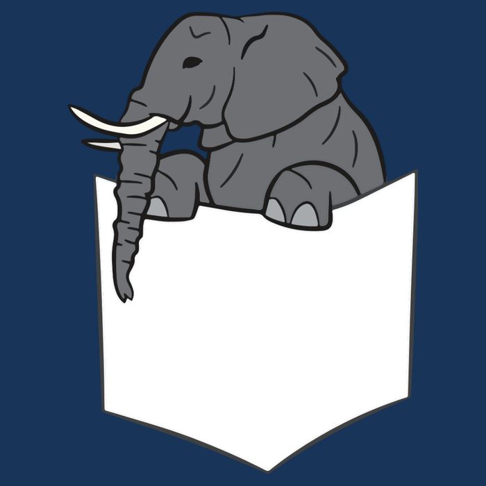 Elephant In A Pocket Funny Pocket Elephant Cooling Performance Crew T-Shirt