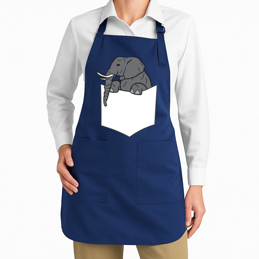 Elephant In A Pocket Funny Pocket Elephant Apron