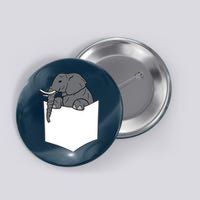 Elephant In A Pocket Funny Pocket Elephant Button