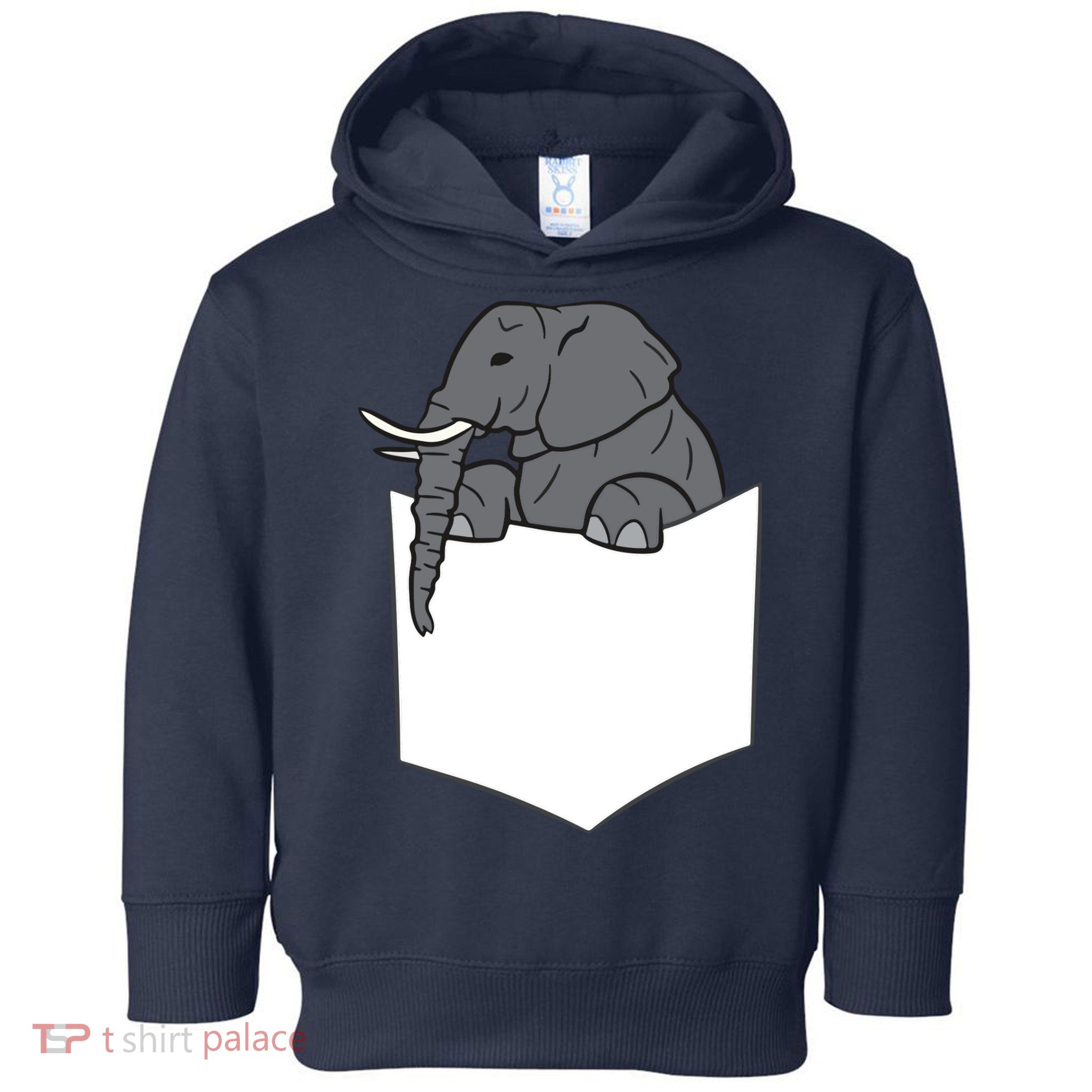Elephant In A Pocket Funny Pocket Elephant Toddler Hoodie