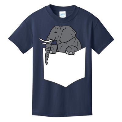 Elephant In A Pocket Funny Pocket Elephant Kids T-Shirt
