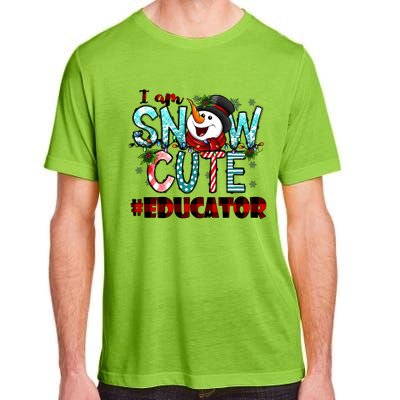 Educator I Am Snow Cute Cute Gift Adult ChromaSoft Performance T-Shirt