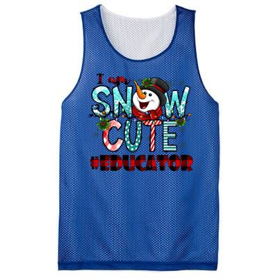 Educator I Am Snow Cute Cute Gift Mesh Reversible Basketball Jersey Tank