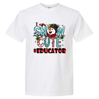 Educator I Am Snow Cute Cute Gift Garment-Dyed Heavyweight T-Shirt