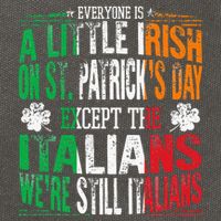 Everyone Is A Little Irish On St Patrick Day Except Italians Cotton Canvas Backpack