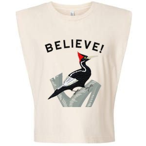 Endangered Ivory Billed Woodpecker Garment-Dyed Women's Muscle Tee