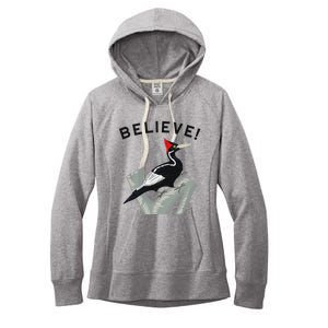 Endangered Ivory Billed Woodpecker Women's Fleece Hoodie