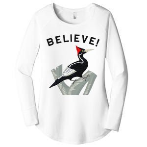 Endangered Ivory Billed Woodpecker Women's Perfect Tri Tunic Long Sleeve Shirt