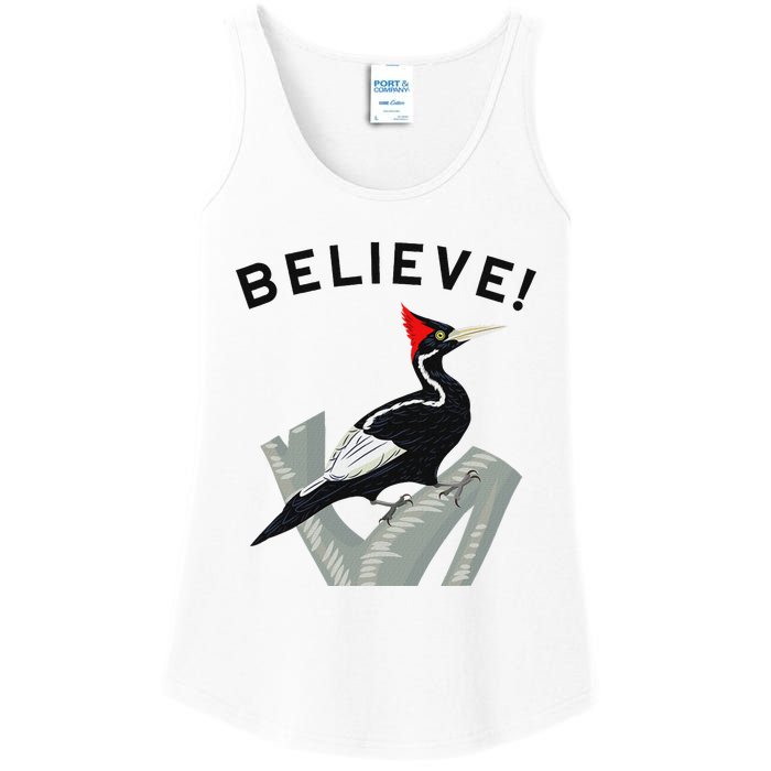 Endangered Ivory Billed Woodpecker Ladies Essential Tank