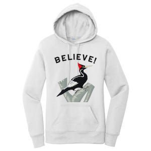 Endangered Ivory Billed Woodpecker Women's Pullover Hoodie