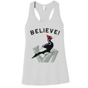 Endangered Ivory Billed Woodpecker Women's Racerback Tank