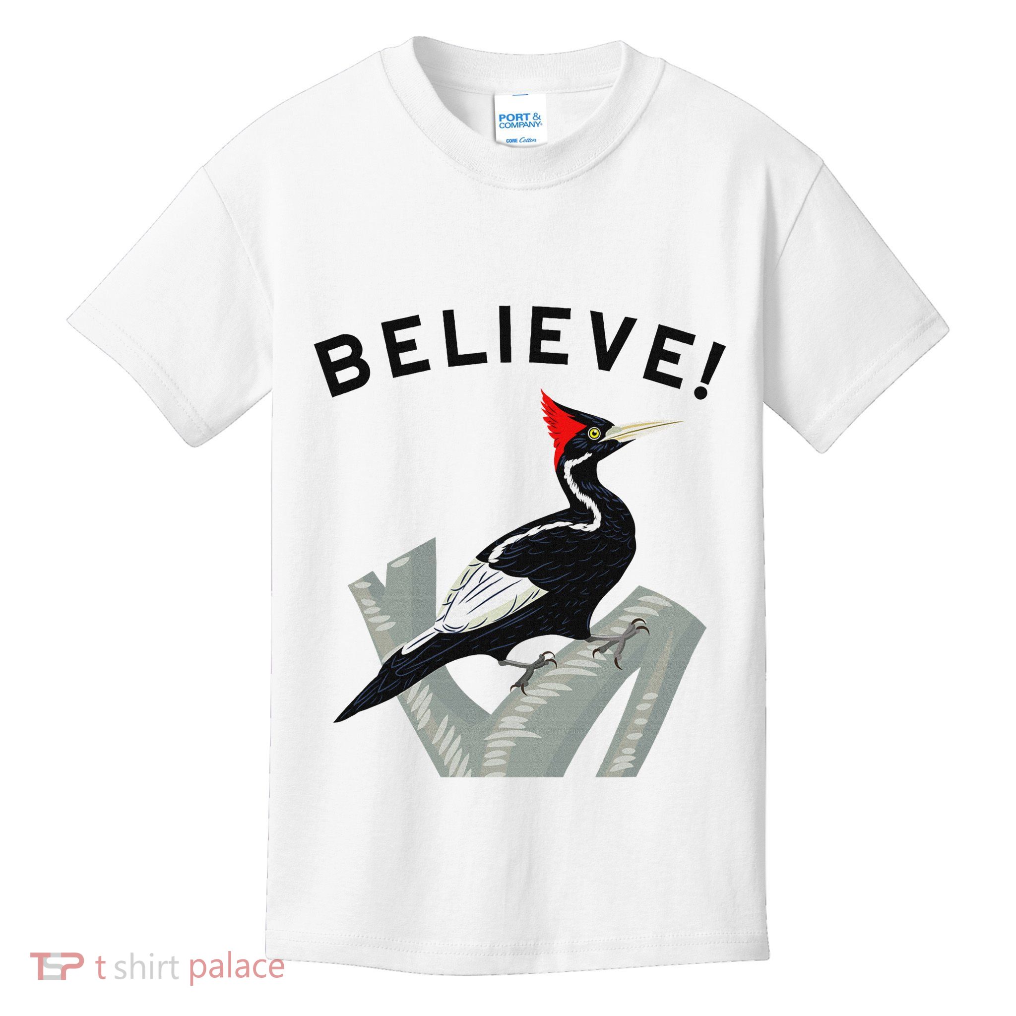 Endangered Ivory Billed Woodpecker Kids T-Shirt