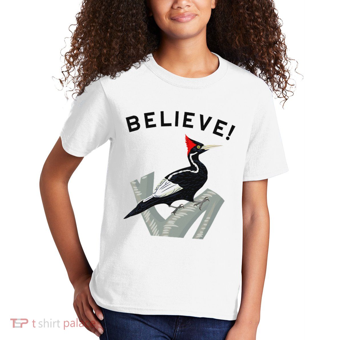 Endangered Ivory Billed Woodpecker Kids T-Shirt