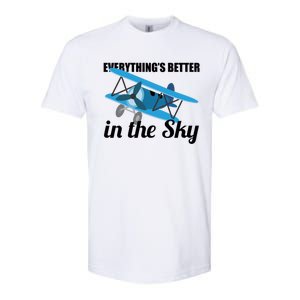 Everything Is Better In The Sky Airplane Pilot Gift Softstyle CVC T-Shirt