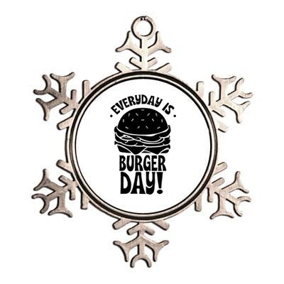 Everyday Is Burger Day Food Burgers Hamburger Lover Gift Metallic Star Ornament