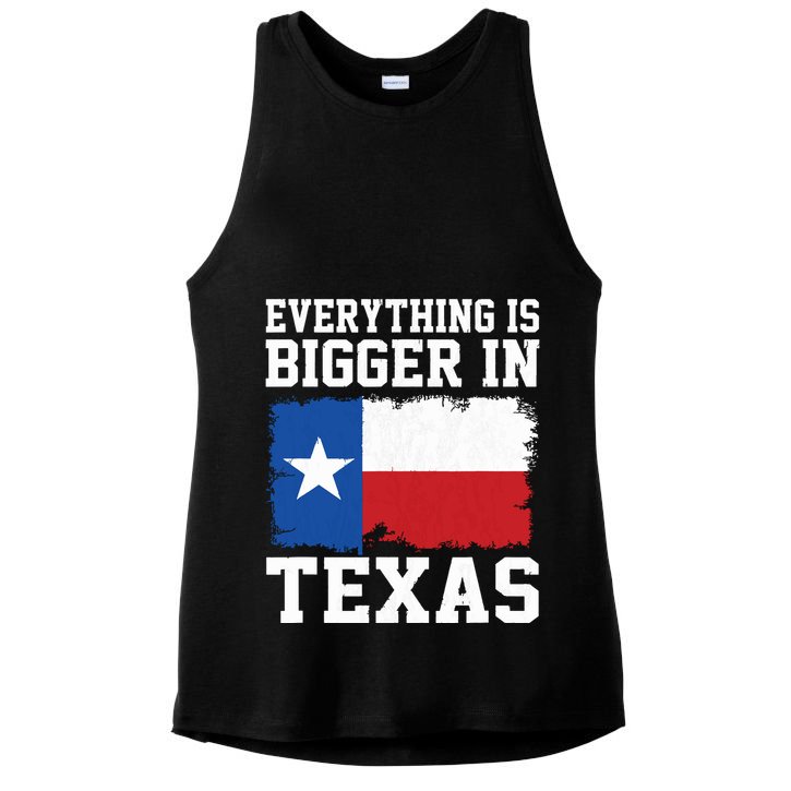 Everything Is Bigger In Texas Vintage Houston Dallas Austin Ladies PosiCharge Tri-Blend Wicking Tank