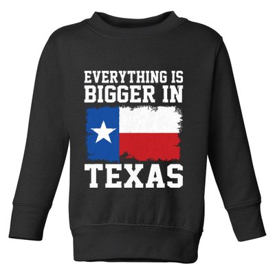 Everything Is Bigger In Texas Vintage Houston Dallas Austin Toddler Sweatshirt
