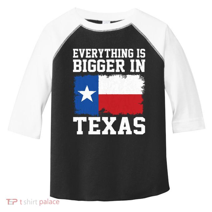 Everything Is Bigger In Texas Vintage Houston Dallas Austin Toddler Fine Jersey T-Shirt
