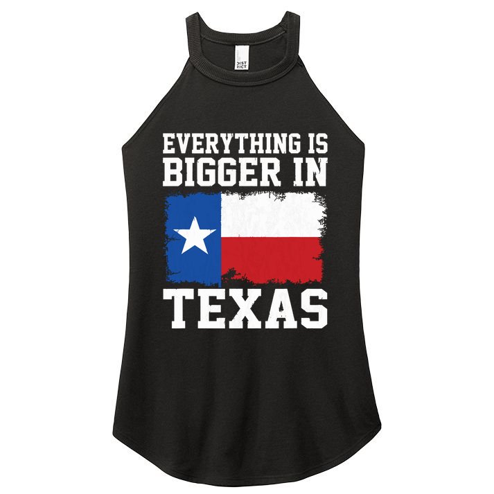 Everything Is Bigger In Texas Vintage Houston Dallas Austin Women's Perfect Tri Rocker Tank