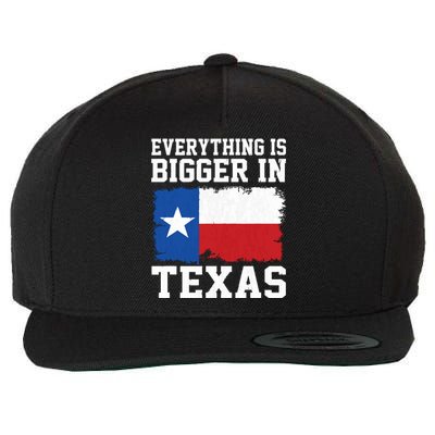 Everything Is Bigger In Texas Vintage Houston Dallas Austin Wool Snapback Cap