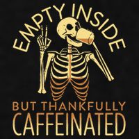Empty Inside But Thankfully Caffeinated Ladies PosiCharge Tri-Blend Wicking Tank