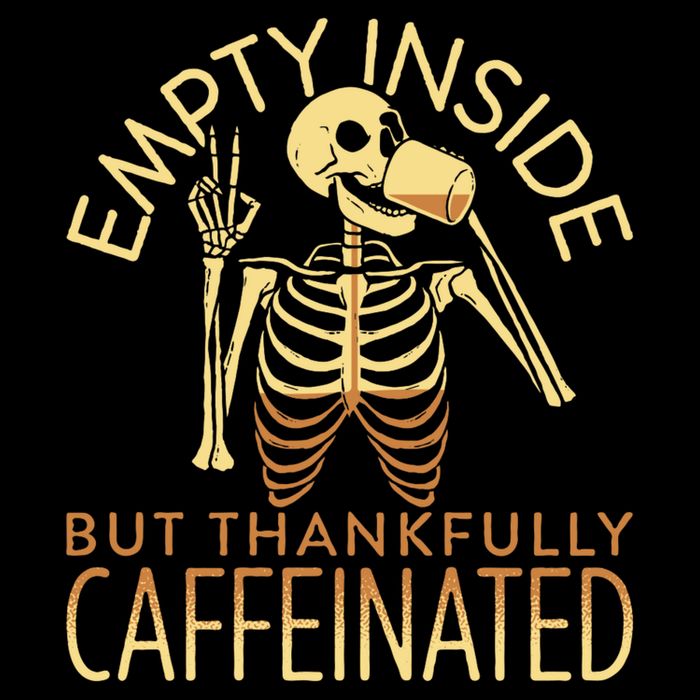 Empty Inside But Thankfully Caffeinated 16 in Basic Backpack