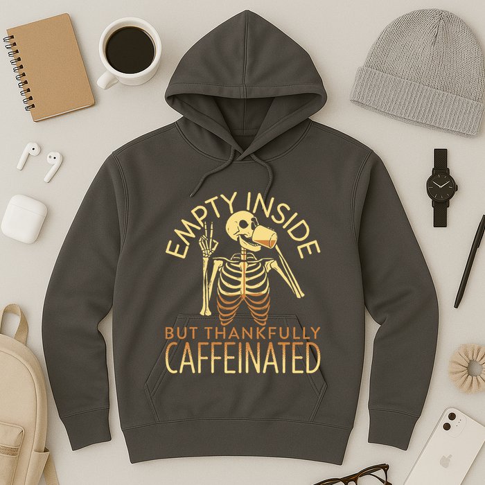 Empty Inside But Thankfully Caffeinated Hoodie