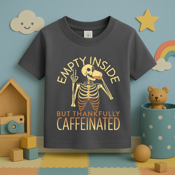 Empty Inside But Thankfully Caffeinated Toddler T-Shirt