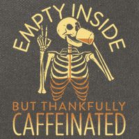 Empty Inside But Thankfully Caffeinated Cotton Canvas Backpack