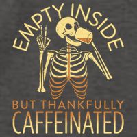 Empty Inside But Thankfully Caffeinated Vector Backpack
