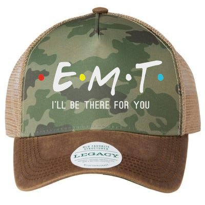 Emt I'll Be There For You Funny Ems Paramedic Legacy Tie Dye Trucker Hat