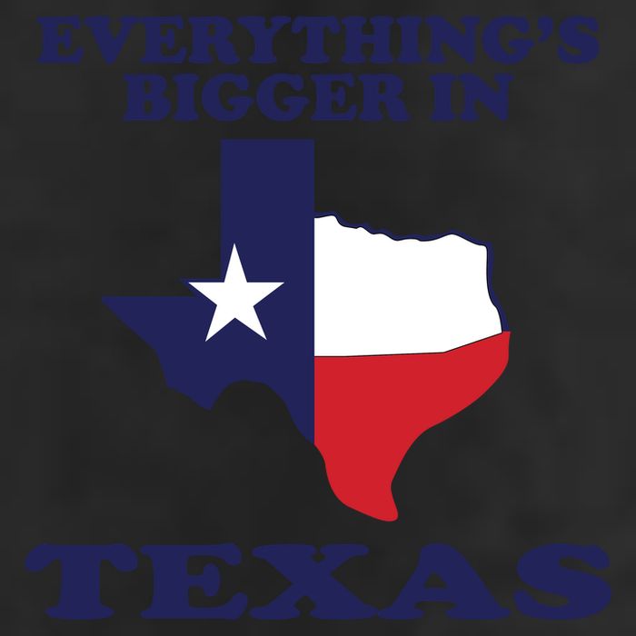 EVERYTHING IS BIGGER IN TEXAS Funny 25L Jumbo Tote