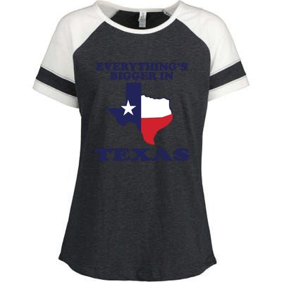 EVERYTHING IS BIGGER IN TEXAS Funny Enza Ladies Jersey Colorblock Tee